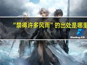 “禁得许多风雨”的出处是哪里