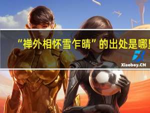 “禅外相怀雪乍晴”的出处是哪里