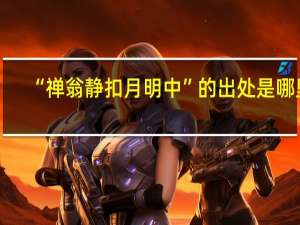 “禅翁静扣月明中”的出处是哪里
