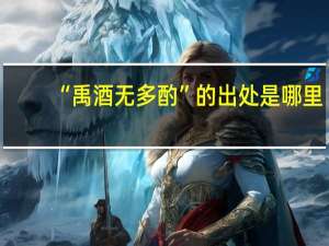 “禹酒无多酌”的出处是哪里