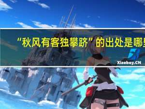 “秋风有客独攀跻”的出处是哪里