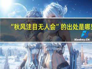 “秋风注目无人会”的出处是哪里