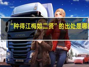 “种得江梅如二贤”的出处是哪里