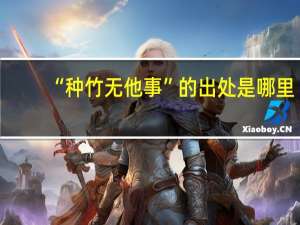 “种竹无他事”的出处是哪里