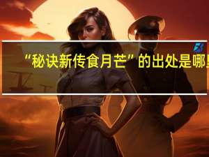 “秘诀新传食月芒”的出处是哪里