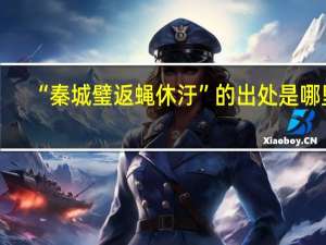 “秦城璧返蝇休汙”的出处是哪里