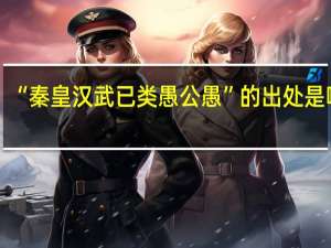 “秦皇汉武已类愚公愚”的出处是哪里