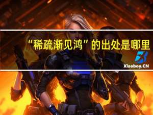 “稀疏渐见鸿”的出处是哪里