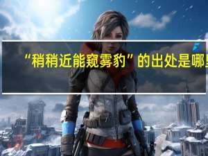 “稍稍近能窥雾豹”的出处是哪里