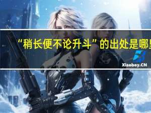 “稍长便不论升斗”的出处是哪里