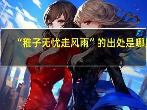 “稚子无忧走风雨”的出处是哪里