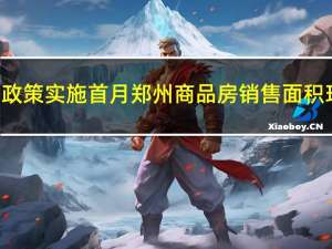 “稳楼市”政策实施首月 郑州商品房销售面积环比增长3.37%