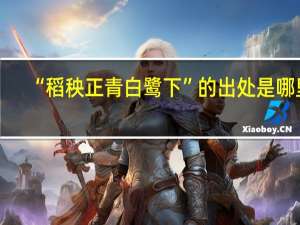 “稻秧正青白鹭下”的出处是哪里