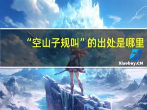 “空山子规叫”的出处是哪里