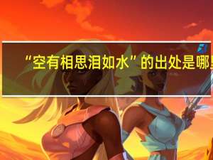 “空有相思泪如水”的出处是哪里