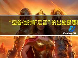 “空谷他时听足音”的出处是哪里