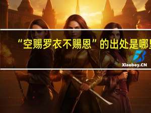 “空赐罗衣不赐恩”的出处是哪里