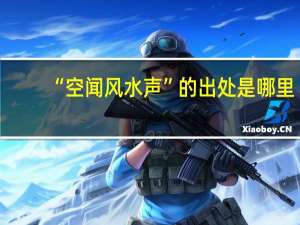 “空闻风水声”的出处是哪里