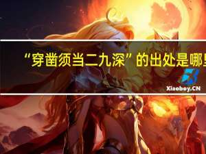 “穿凿须当二九深”的出处是哪里