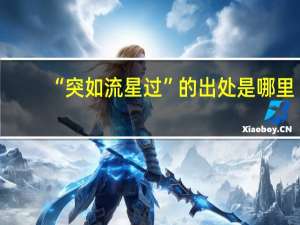 “突如流星过”的出处是哪里