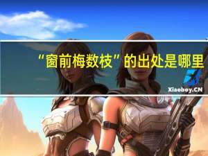 “窗前梅数枝”的出处是哪里