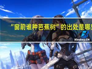 “窗前谁种芭蕉树”的出处是哪里