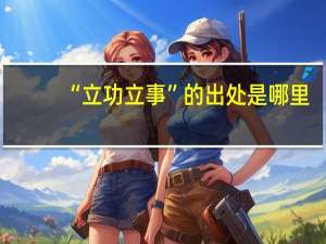“立功立事”的出处是哪里