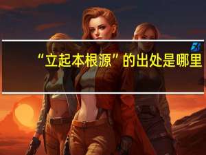 “立起本根源”的出处是哪里