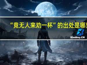 “竟无人来劝一杯”的出处是哪里
