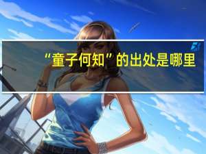 “童子何知”的出处是哪里