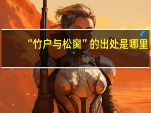 “竹户与松窗”的出处是哪里