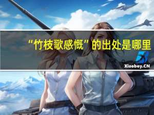 “竹枝歌感慨”的出处是哪里