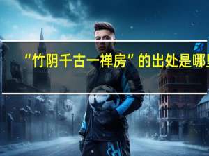 “竹阴千古一禅房”的出处是哪里