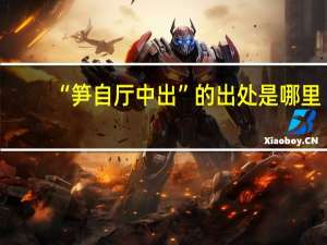 “笋自厅中出”的出处是哪里