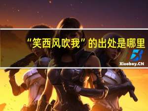 “笑西风吹我”的出处是哪里