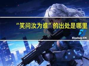 “笑问汝为谁”的出处是哪里