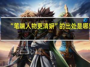 “笔端人物更清妍”的出处是哪里