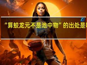 “算蛟龙元不是池中物”的出处是哪里