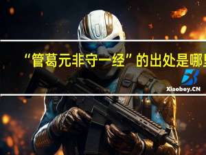 “管葛元非守一经”的出处是哪里