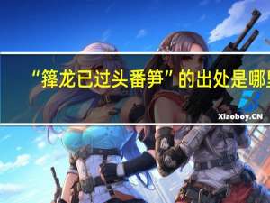 “箨龙已过头番笋”的出处是哪里