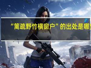 “篱疏野竹横窗户”的出处是哪里