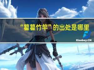 “籊籊竹竿”的出处是哪里