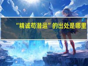 “精诚苟潜运”的出处是哪里