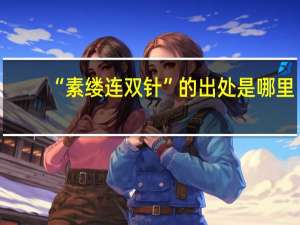 “素缕连双针”的出处是哪里