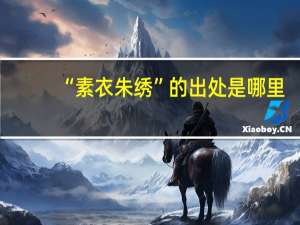“素衣朱绣”的出处是哪里