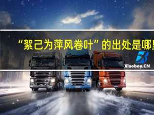 “絮己为萍风卷叶”的出处是哪里