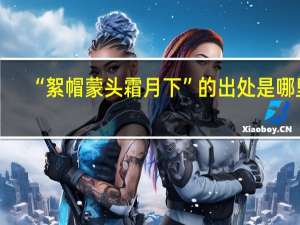 “絮帽蒙头霜月下”的出处是哪里