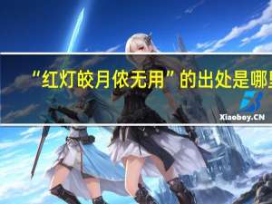 “红灯皎月侬无用”的出处是哪里