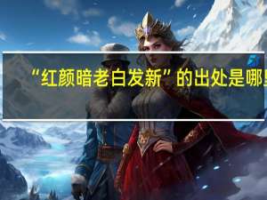 “红颜暗老白发新”的出处是哪里