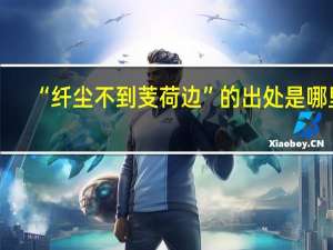 “纤尘不到芰荷边”的出处是哪里